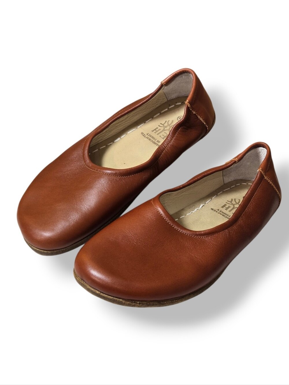 Earthing Harmony Grounding Copper Barefoot Ballet Flats Sz 42  or 11-11.5 Brown
